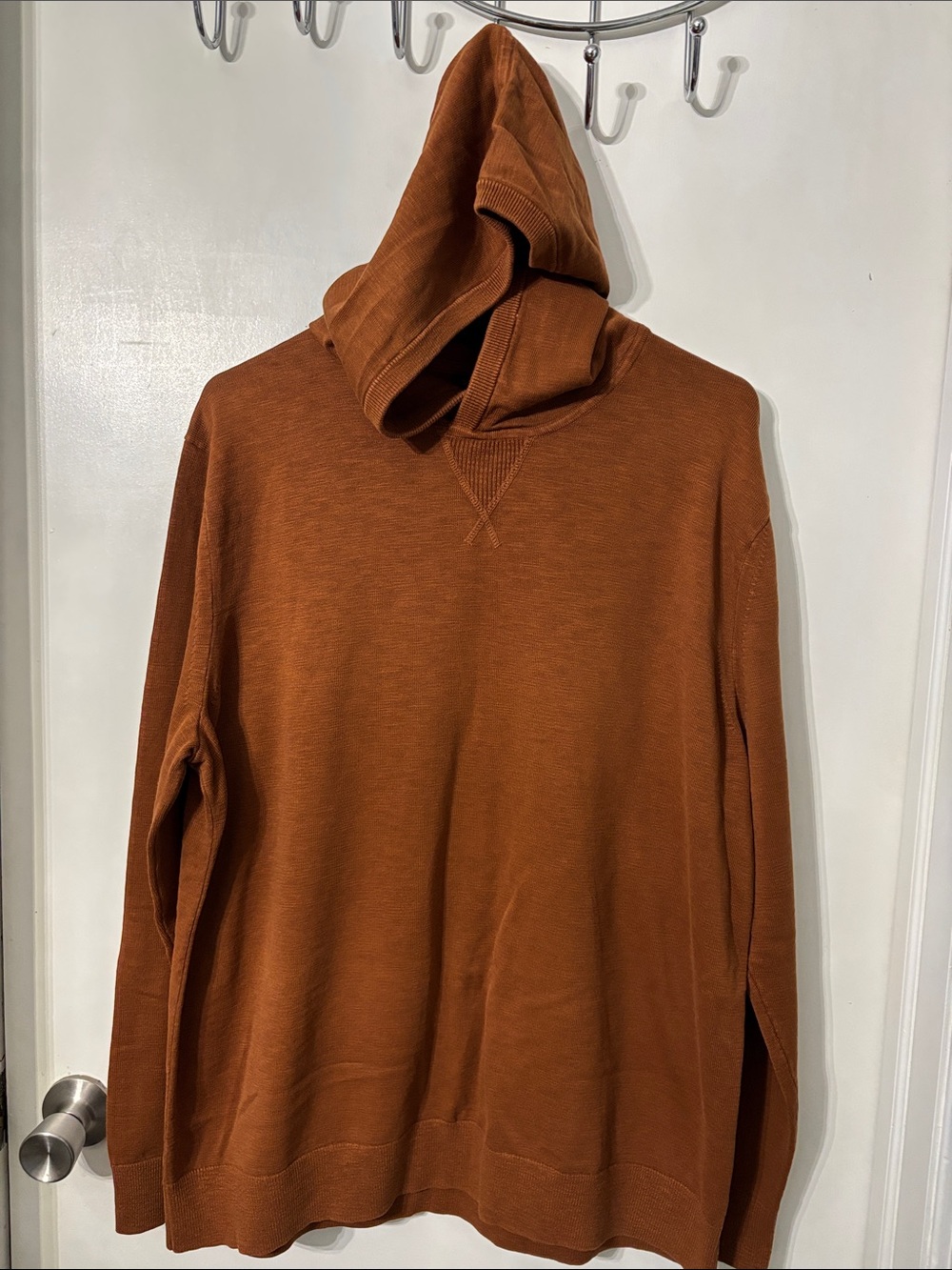 Banana Republic Men's Hooded Sweater Rust Brown